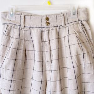 Madewell checked linen blend pants